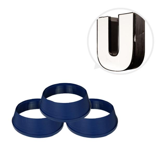 3d Lit Sign Indoor Blue Color Alphabet Channel Letter Trim Materials