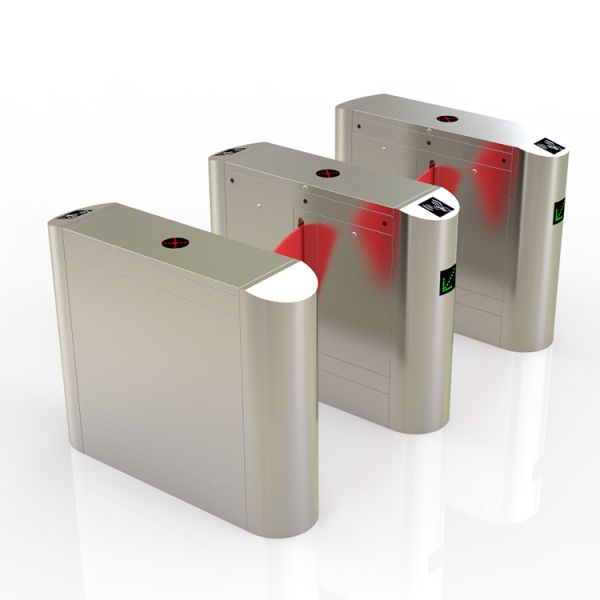304 Stainless Steel 550MM Width 40W DC Motor Pedestrian Flap Barrier Gate for Access Control