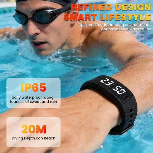 Manufacture Smart Bracelet Fitness Watch Alarm Clock Step Counter Smart Wristband Sport Sleep Monitor Smartband Vibrating Alarm Wristband Electric Clock Watch Shock Silent Sleeps Wrist Sleep Bracelet