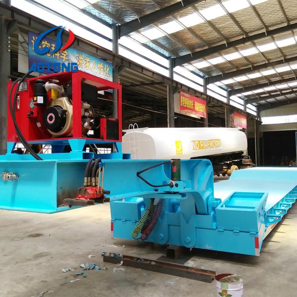 Высокая полезная нагрузка Aotong Гидравлическая система рулевой рампы низкая кровать полуприцеп грузовик 9м 13м