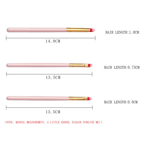 8 Pieces Travel Make Up Brush Set Pink With Rainbow Cosmetic Bag