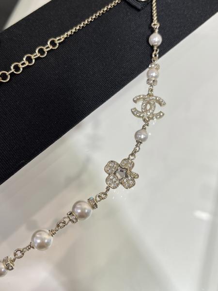 Elegant Design Crystal Pearl Necklace Luxury Necklaces With Copper Chain