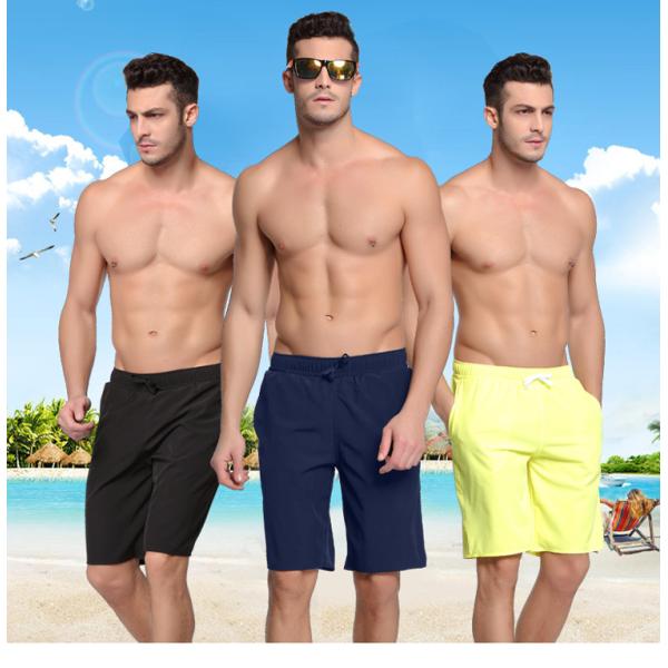 Mens Beach Trunks Soft Mesh Liner Skin Friendly Spcious Front Side Bright Colors