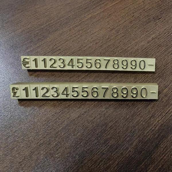 Counter Tag Display for Jewelry Retail Adjustable Plastic Combined Number Letter