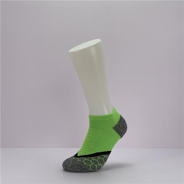 Green High Ankle Socks Custom Made for Quick Dry Soft Cotton and Anti Slip Function