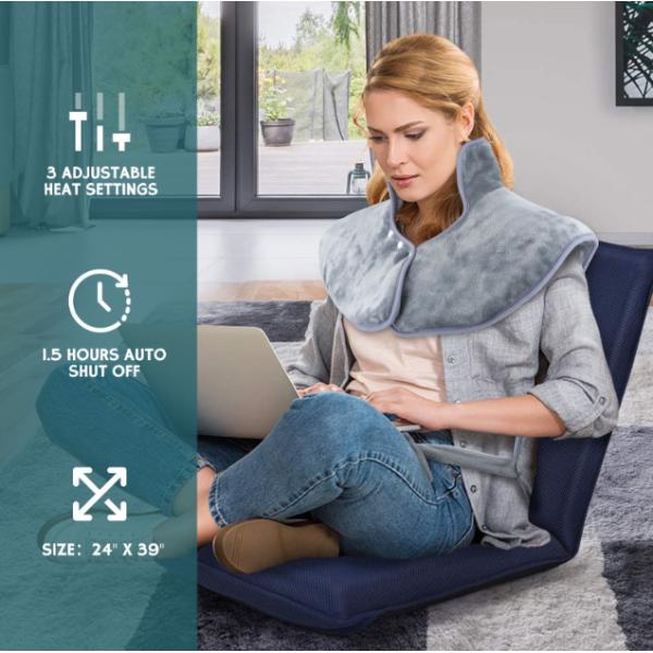 60x100cm Winter Electric Heating Shawl Neck Household Heating Shawl