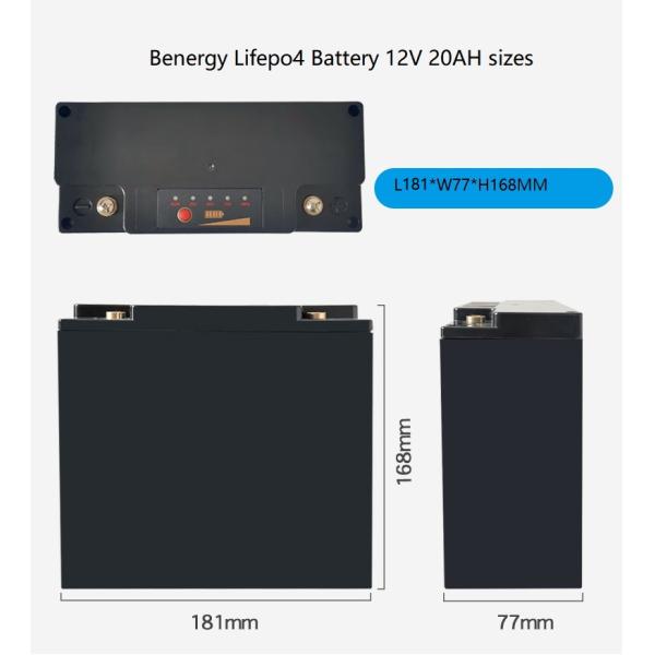 Перезаряжаемая литийная батарея Lifepo4 Батарейный пакет 12V 20AH с индикатором SOC