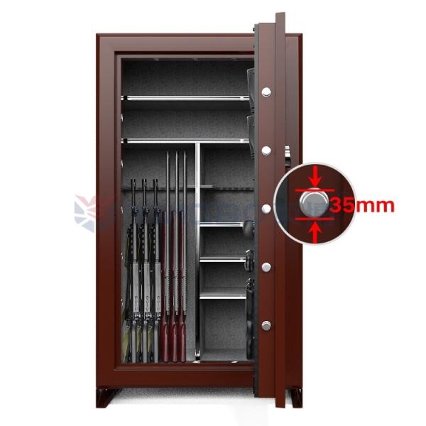 75 Mins Fireproof Rating Gun Safe Cabinets Steel Plate Safe Large Firearm Capacity