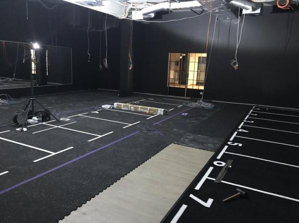 1000X1000X40mm GYM Interlocking Rubber Tiles Customized Interlocking Weight Room Flooring Red