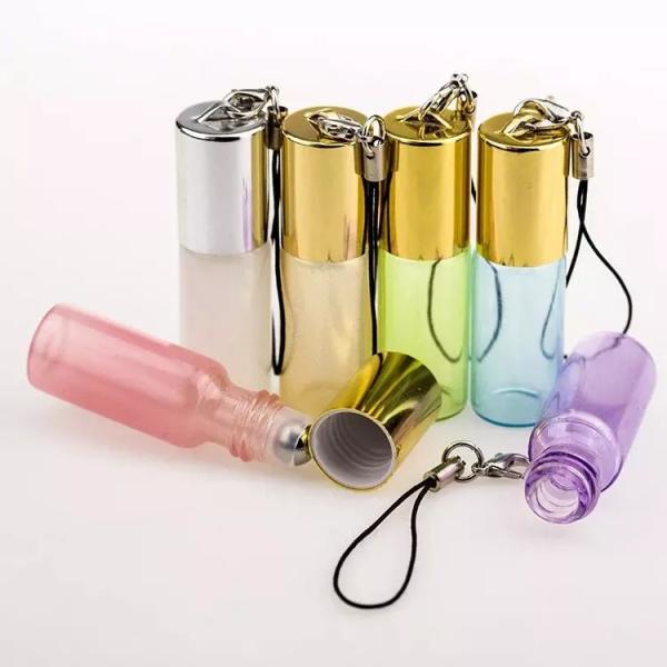 Octagon Attar Glass Roller Bottles 3ml 6ml 12ml Logo Engraving On Bamboo
