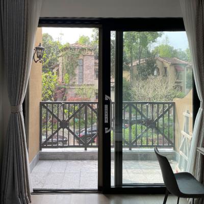 Liga de alumínio invisível Mesh Trackless Screen Door Black/branco