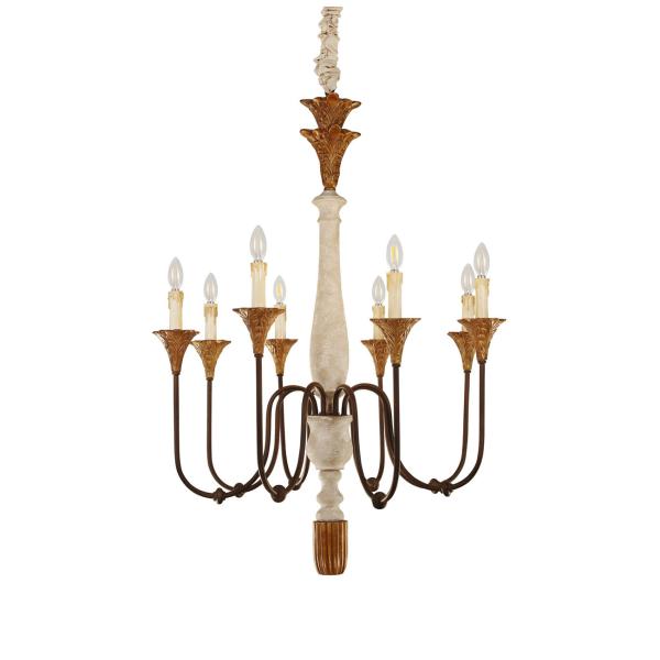 Mexican black wrought iron candle chandelier for home lighting(WH-CI-27)