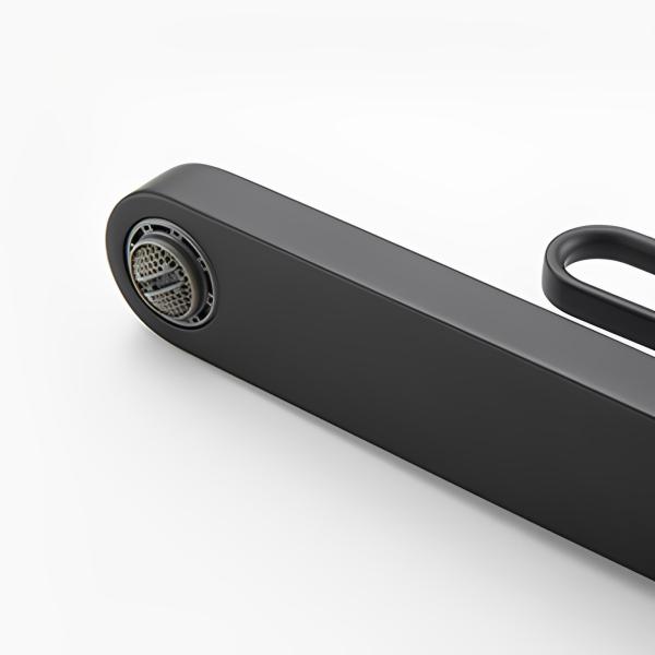 Black Brass Basin Zinc Alloy Faucet Bathroom Mixer Tap Hot And Cold Water