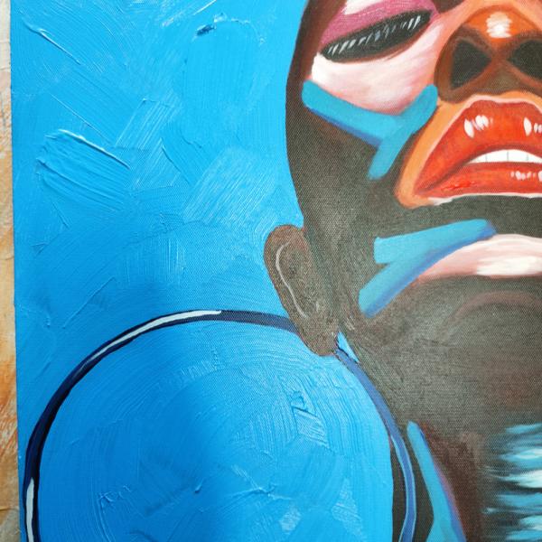 Pintado a mano figura retrato bailarín pintura al óleo para la personalización Popular diseño de decoración para el hogar