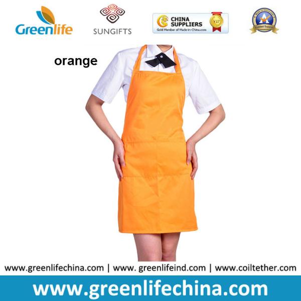 Classic black promotional plan aprons in stock ready for customized logo advertisment need