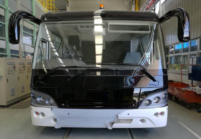 51 Passenger 4 Stroke Diesel Engine Airport Limousine Bus 4 doors 2.7m width mini bus