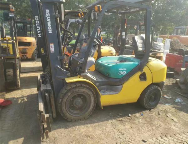 Used Automatic 3 Stages Komatsu Japan Forklift FD30-17/FD3016/FD30 3 ton Forklift With 3 stages And Cheap P