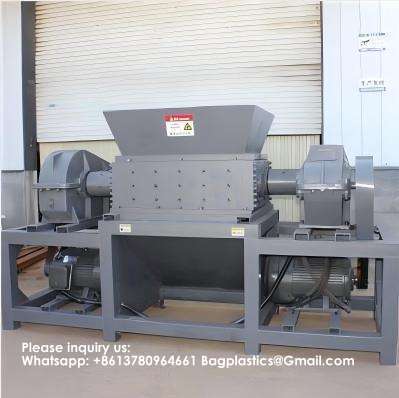 Industrial Automatic Double Shaft Shredder Machine For Plastic Alloy Scrap Metal Recycling Heavy Duty Twin Shaft Crusher Double Shaft Shredder Machine for Plastic Bucket