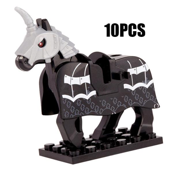 Toys for kids war horse with saddle model animals mini figures compatible with legoinglys