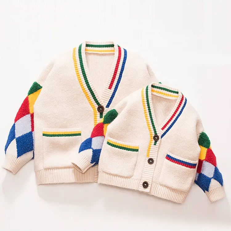 Custom Mommy and Me Breathable Eco-Friendly Knit Cardigan Sweater for Women and Girls