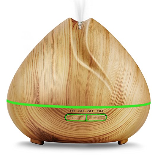 High Quality Wood Grain Ultrasonic Aroma Diffuser With 7 Color LED Night Lights Electric Essential Oil Diffuser