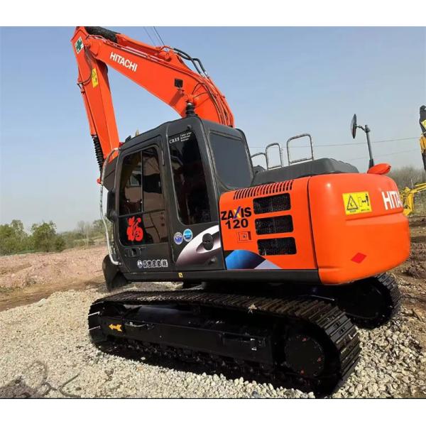 Em bom estado, de segunda mão. Excavadora Hitachi ZX120 com motor ISUZU CC-4BG1TC.