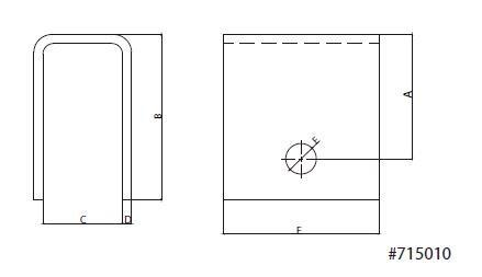 Aprovação ISO 1,5 Kit de suporte de reboque de eixo único Kit de suporte de eixo de reboque