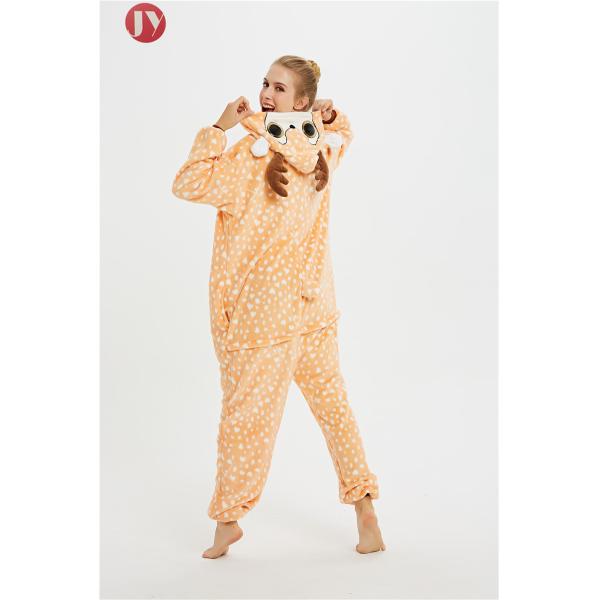 Wholesale Flannel Reindeer Christmas Onesie Adult Reindeer Christmas Onesie