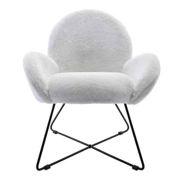 Practical Antiwear Velvet Dinning Room Chairs , Anti Scratch One Seater Sofa Chair