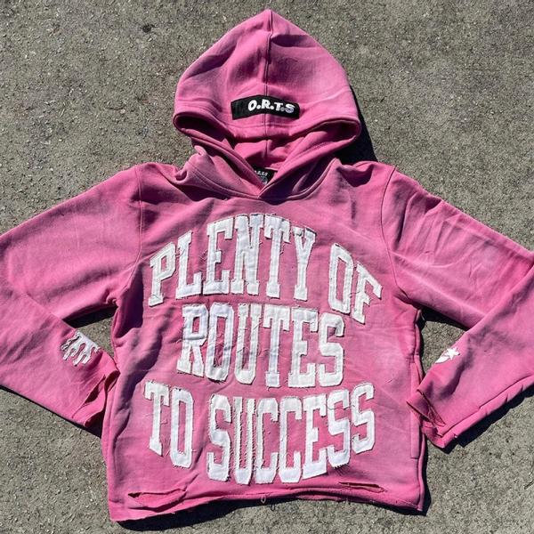 Custom Distressed Patch Embroidery Vintage Applique Men's Cropped Stone Acid Washed Hoodie