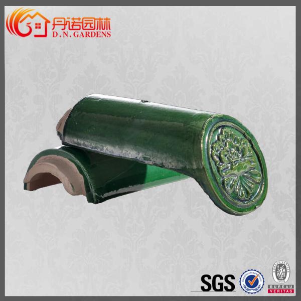 Classic Glazed Celadon Chinese Temple Roof Tiles Antigo Resistente à Geada