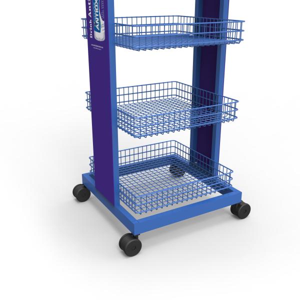 Hot Selling Supermarket Water Bottle Display Shelves Metal Wire Display Racks With Customized Logo