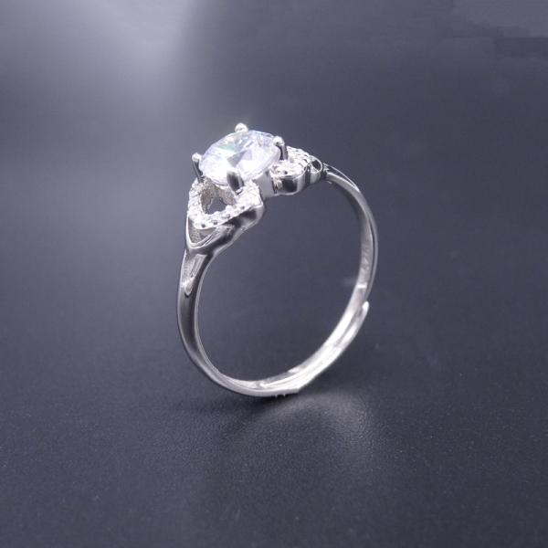 Зирконя страза серебряный кубический звенит/чистое кольцо креста стерлингового серебра 925