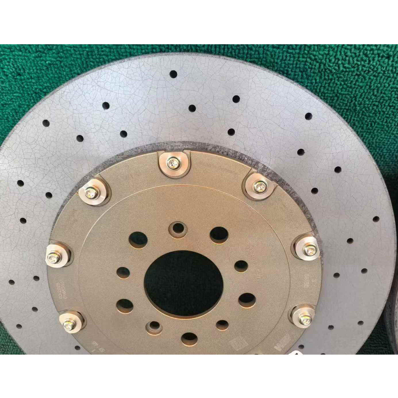 All New Carbon Ceramic Brake Disc Rotors For Audi A6 C7 C8 Replacement For OEM Iron Disc Lightweight High Heat Dissipation High-Performance Drilled & Slotted Brake Disc