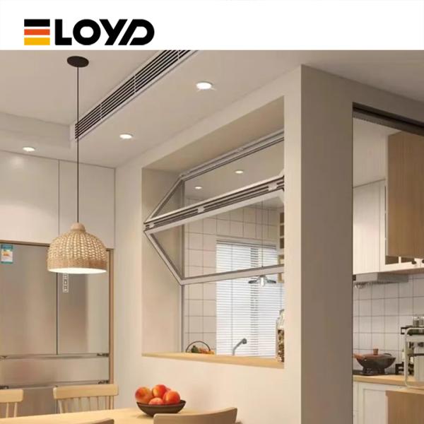 Frameless Aluminum Folding Window with Double Glazed Glass