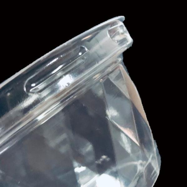 Custom Diamond PET Plastic Yogurt Cup Lids Food Safe Packaging