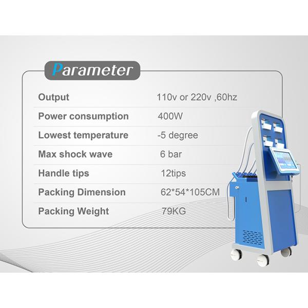 Vague fraîche plus la machine pneumatique de dispositif d'onde choc du traitement 2in1 de Cryolipolysis de thérapie d'onde choc