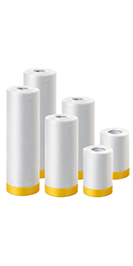 Automotive Roll Masking Film set, Painting Tray kit, Pre-Taped, Sheeting Covering, Car Furniture Protection Cover