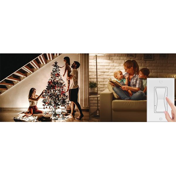 ETL Certified 0-10V Dimmer Switch with 300W Max Load and IP44 Rating for LED Lighting Control