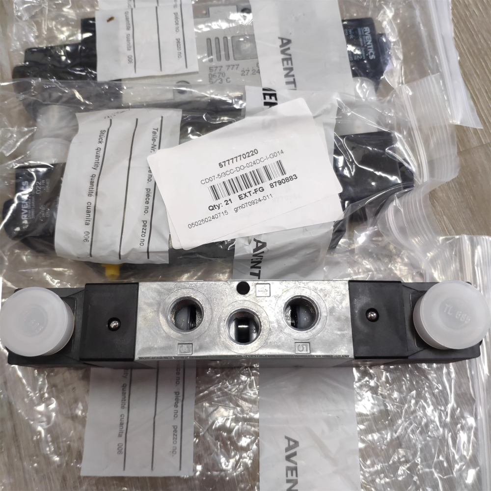 Bistable Latching Air Solenoid Valve G1/4 AVENTICS 5776275280 5/2‑Way Double Coil 230V AC CD07 1200 L/min Flow Capacity