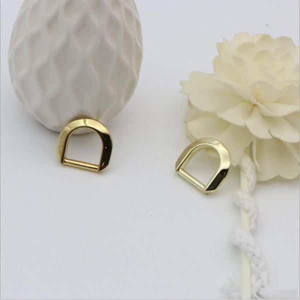 RL-DR038 Light gold D ring bag accessories,12.1mm bag metal d buckles