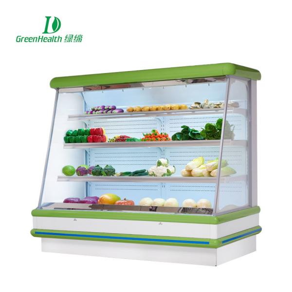 Escaparate abierto ahorro de energía de la exhibición de Multideck para el hipermercado con las ruedas
