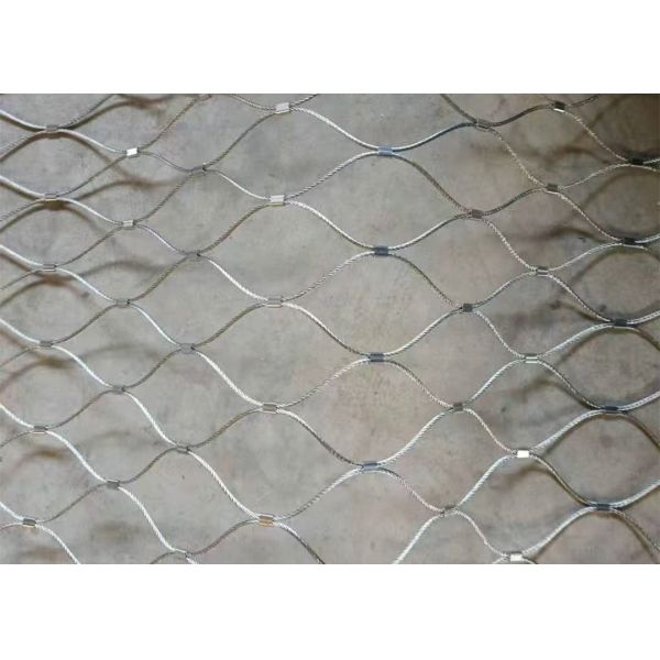 SS304 3.0mm Flexible Stainless Steel Wire Rope Cable Mesh For Zoo Mesh