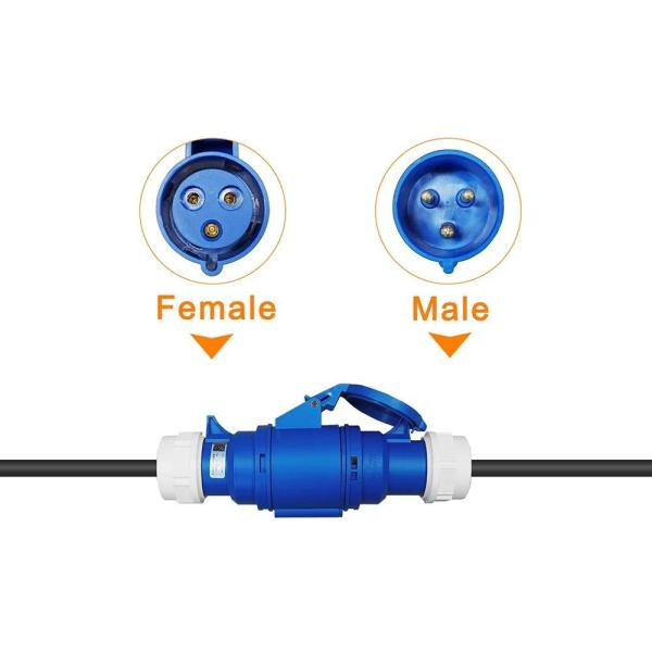 Sixpence New High Quality CEE Adapter Connector Customizable EV Charging Plug 32A Industrial BlueCEE to UK Plug with 0.3M Cable