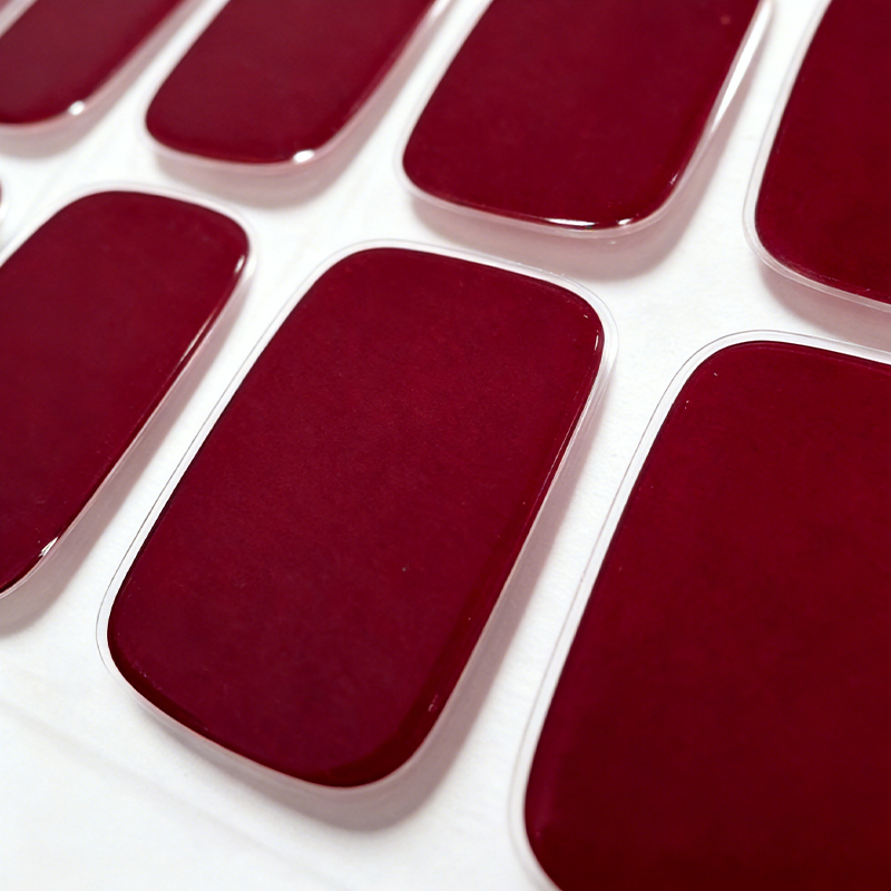 Solid Color Gel Nail Sticker Glossy Salon Nails