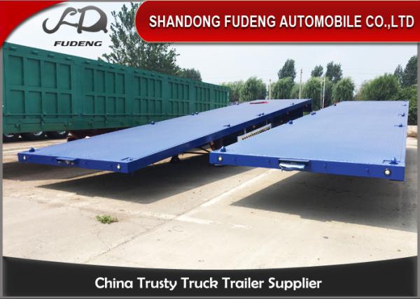Three Axle Flatbed Container Trailer 40 Ft Flatbed Trailer For Tractor