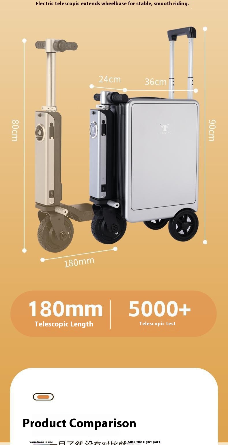 WINLEG Bluetooth G-Manned Remote Control Convenient Sports Style Luggage with Remote Control Riding Feature