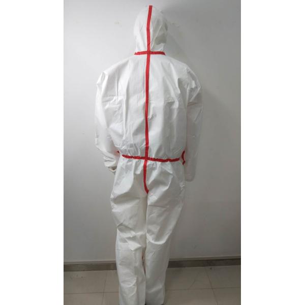 Unisex Non Woven Surgical Gown / Hospital Isolation Gowns With Red Tape