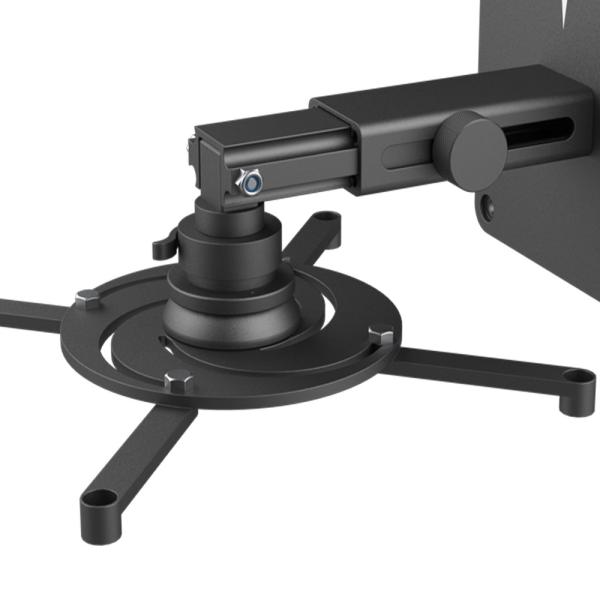 360 Degree Adjustable Projector Mount Aluminum Alloy Universal Projector Bracket Black