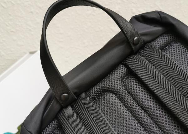 Saffiano Leather Apricot Luxury Brand Backpack With Multiple Pockets